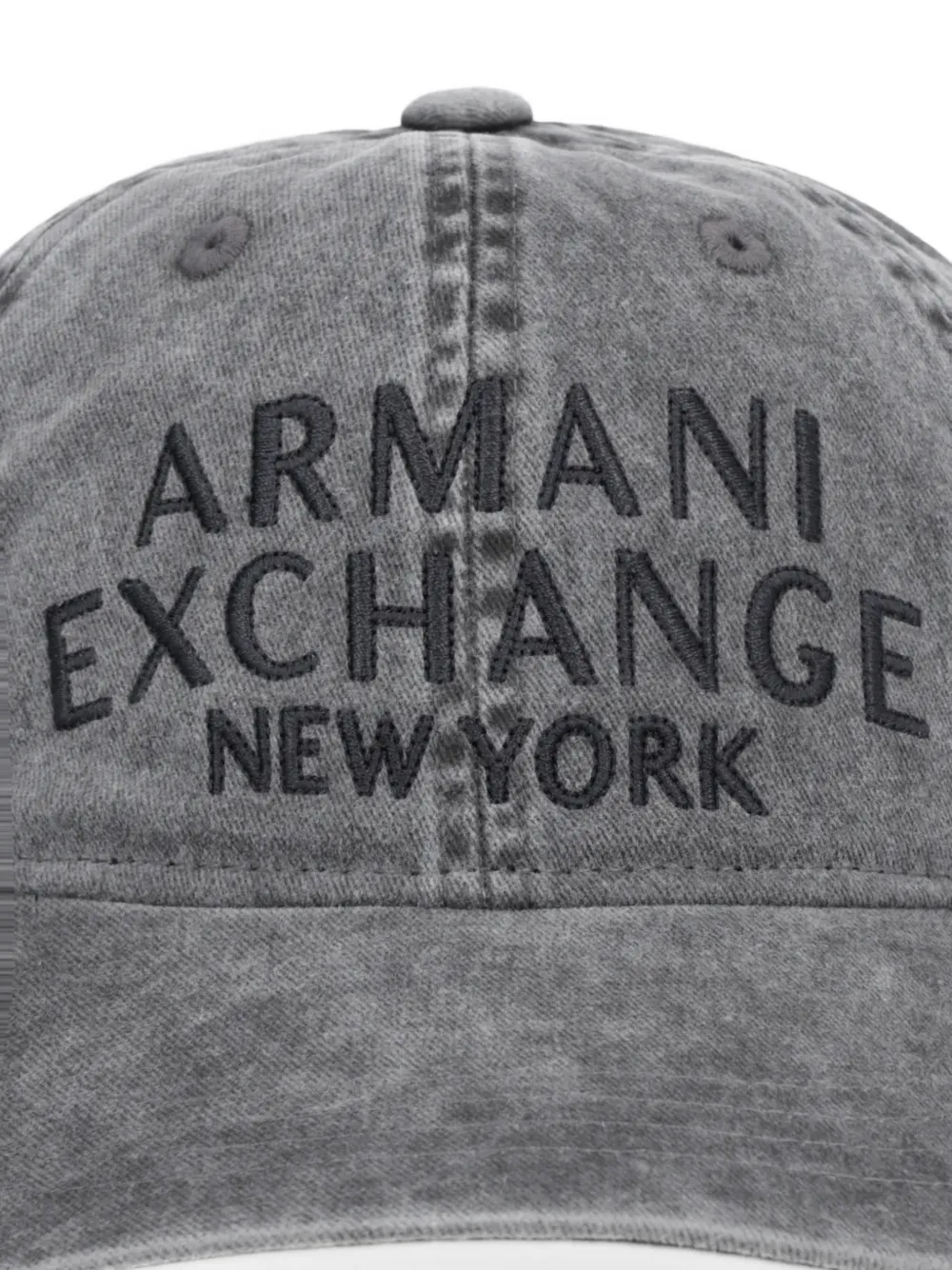 Armani Exchange Honkbalpet met borduurwerk Grijs