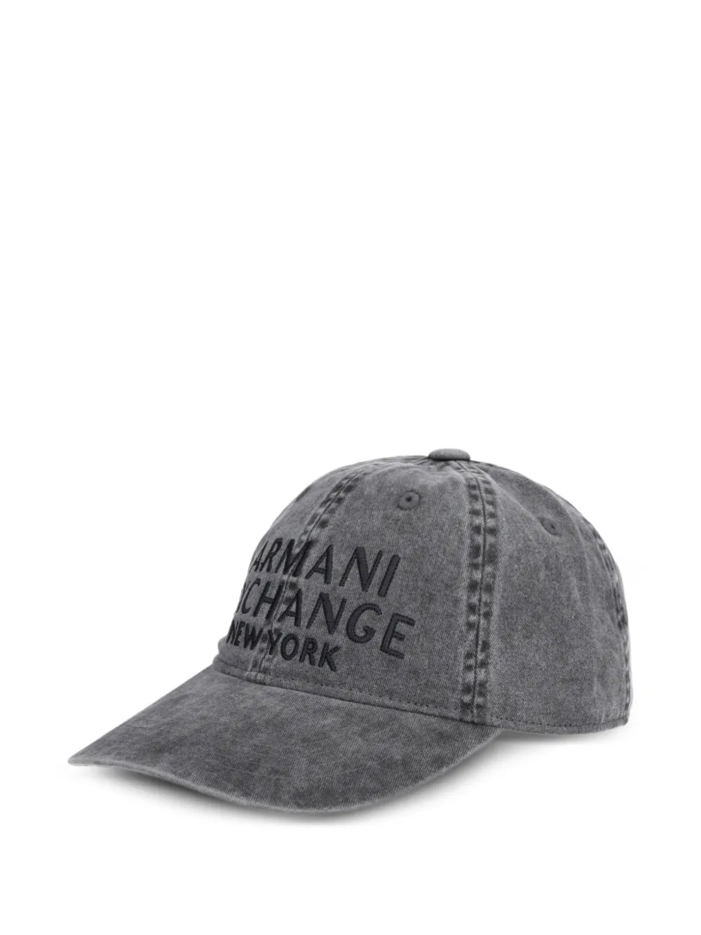 Armani Exchange Cappello da baseball con ricamo - Grigio