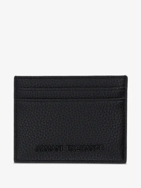Armani Exchange logo-plaque cardholder