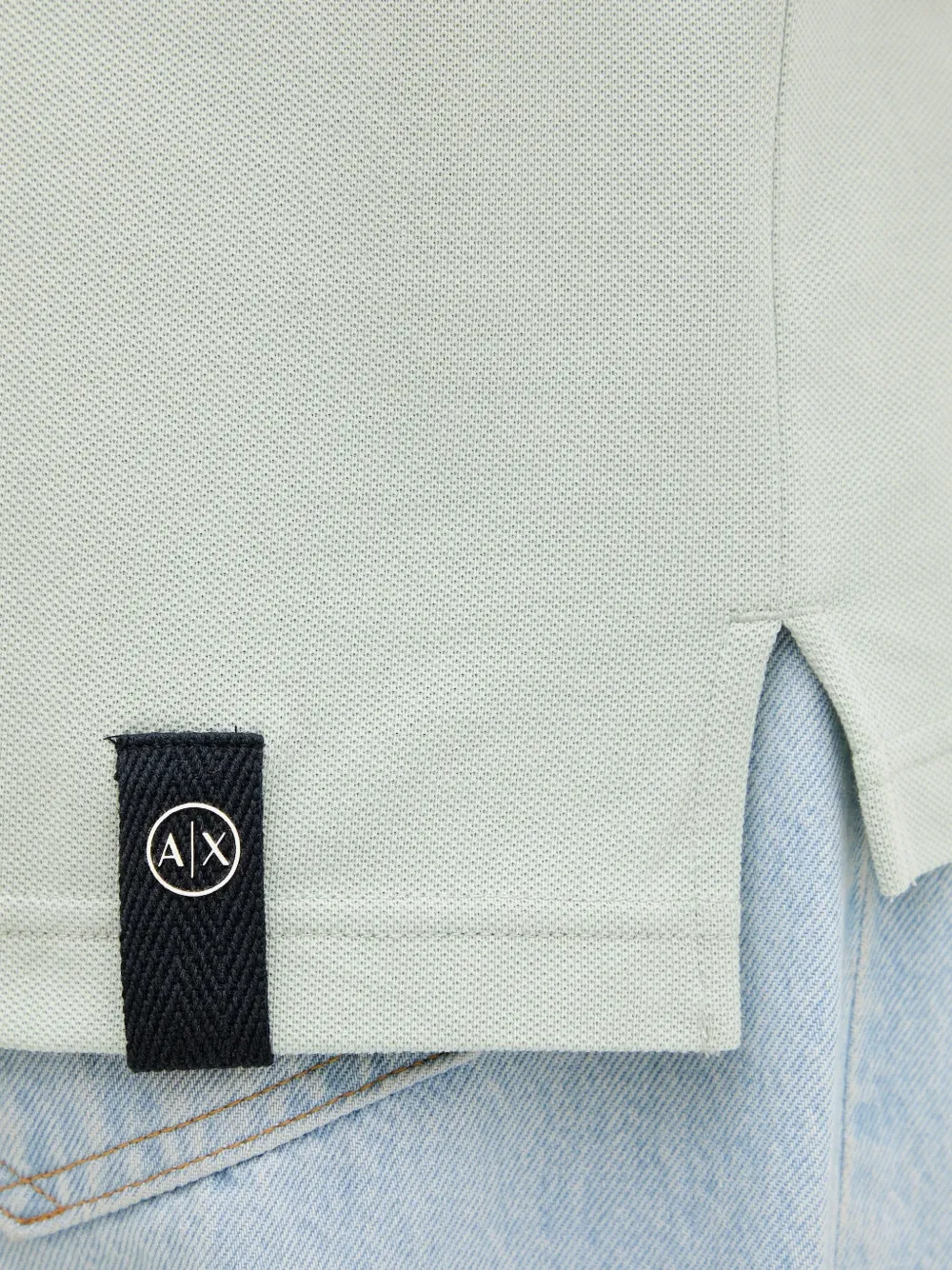Armani Exchange Poloshirt met ritssluiting en kraag Groen