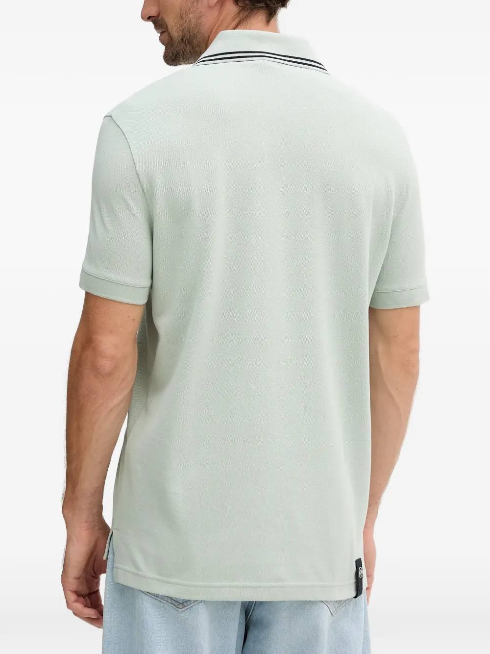 Armani Exchange Poloshirt met ritssluiting en kraag Groen