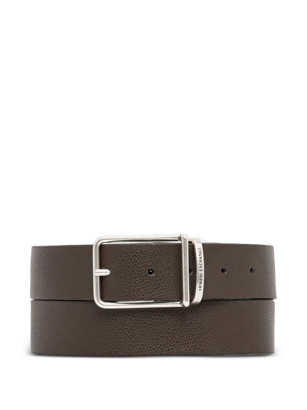 Armani Exchange Cintura con fibbia squadrata - Marrone