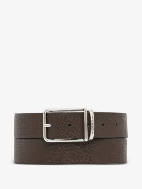 Armani Exchange logo-detail square-buckle belt