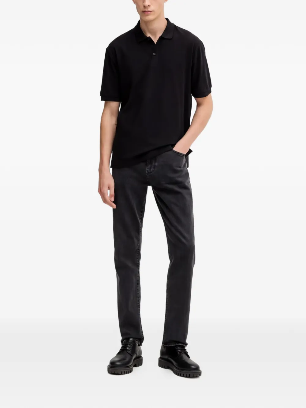Armani Exchange Poloshirt met korte mouwen Zwart