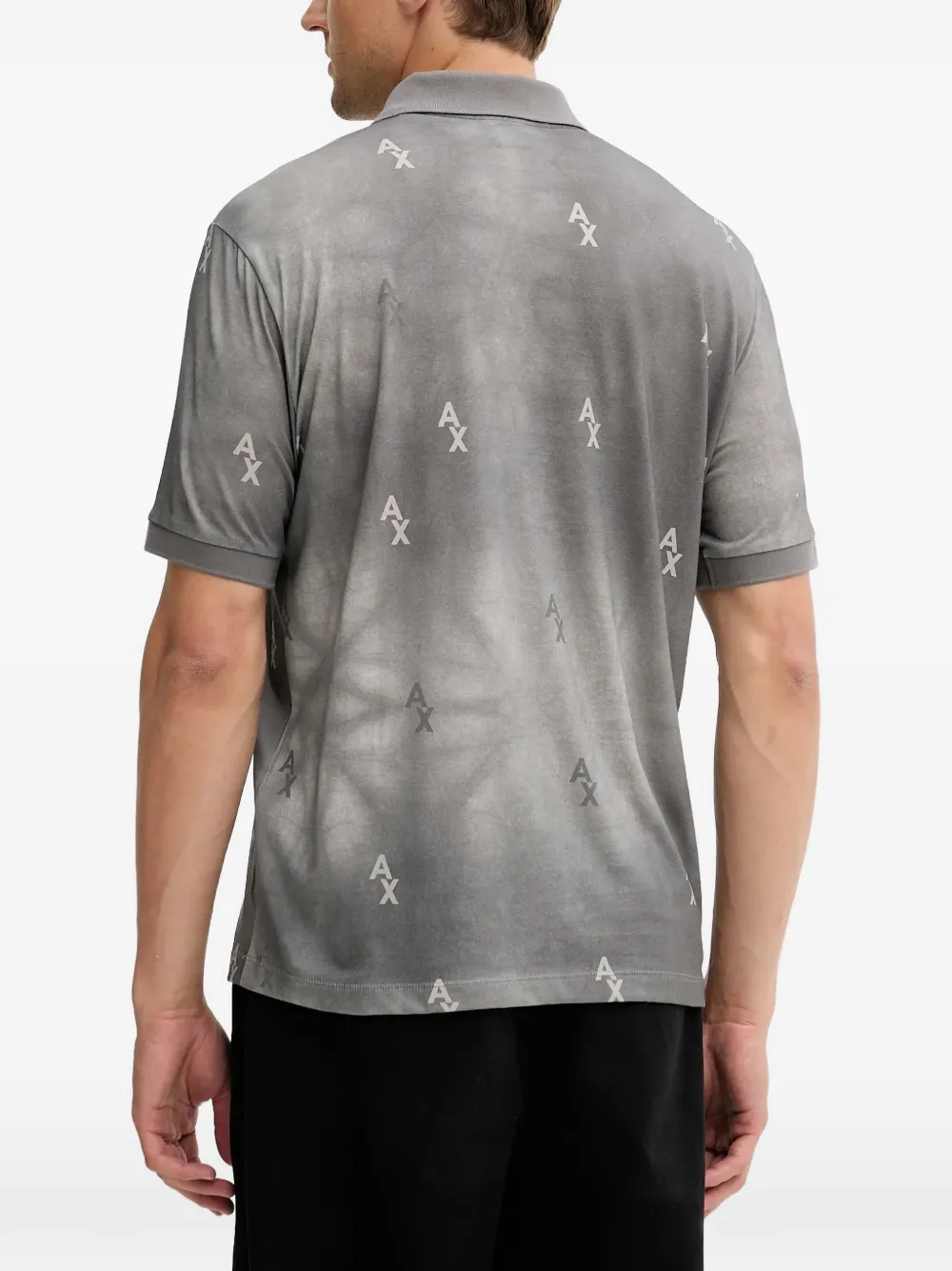Armani Exchange Poloshirt met logopatroon Grijs