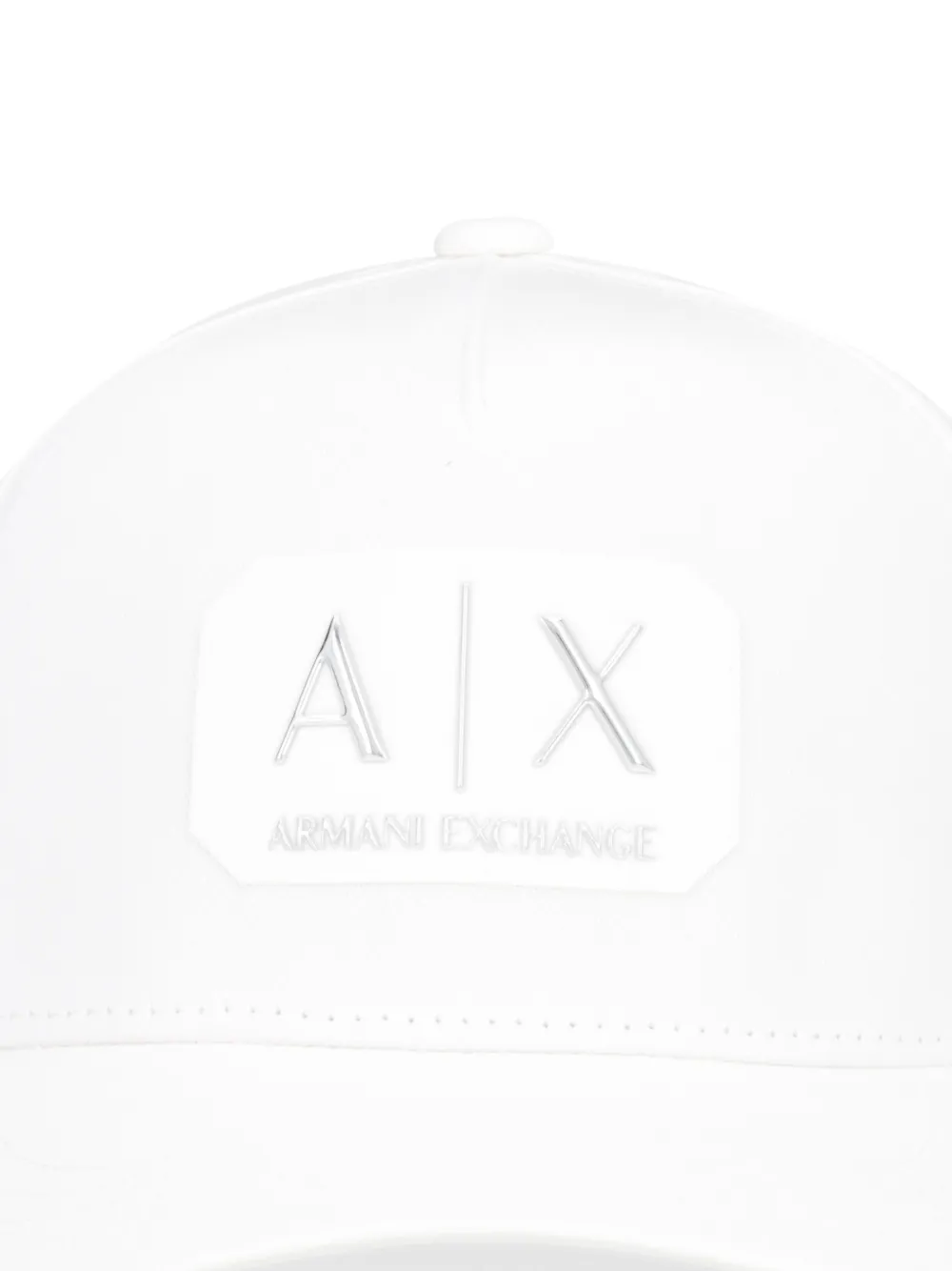 Armani Exchange logo-patch baseball cap Wit
