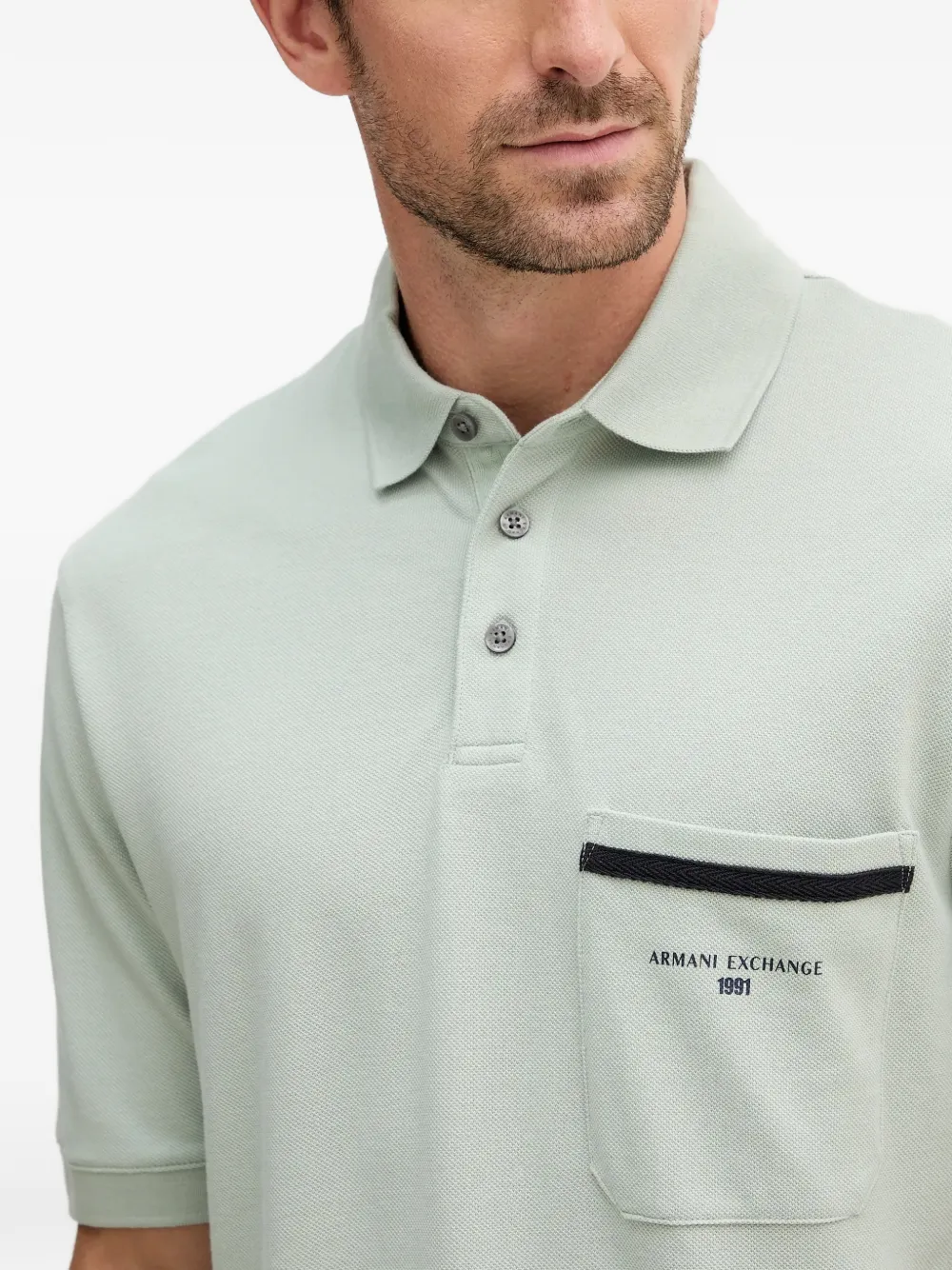 Armani Exchange Poloshirt met logoprint Groen