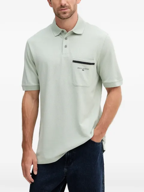 Armani Exchange playera tipo polo con logo estampado