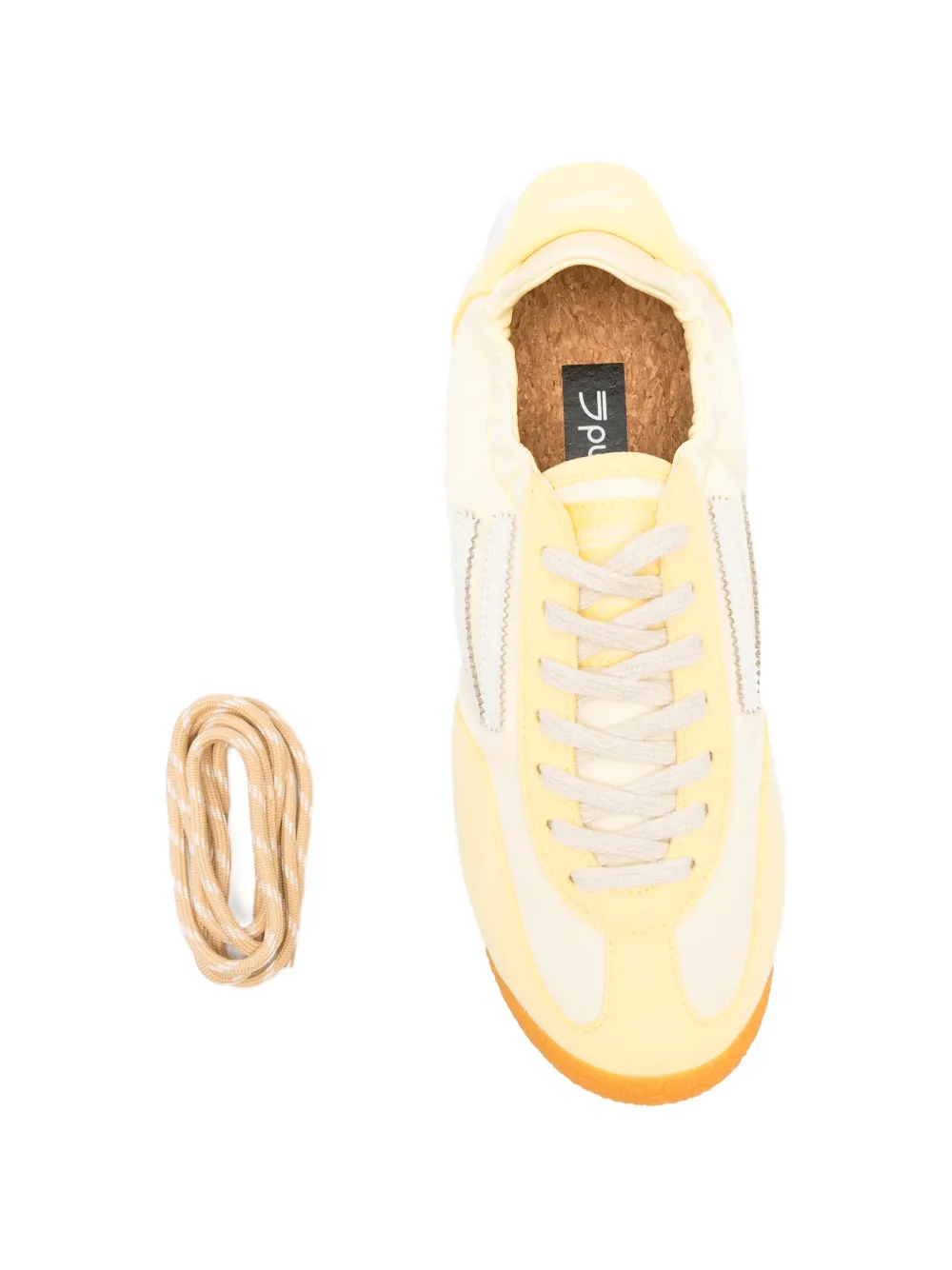 Puraai Gesmockte sneakers Geel