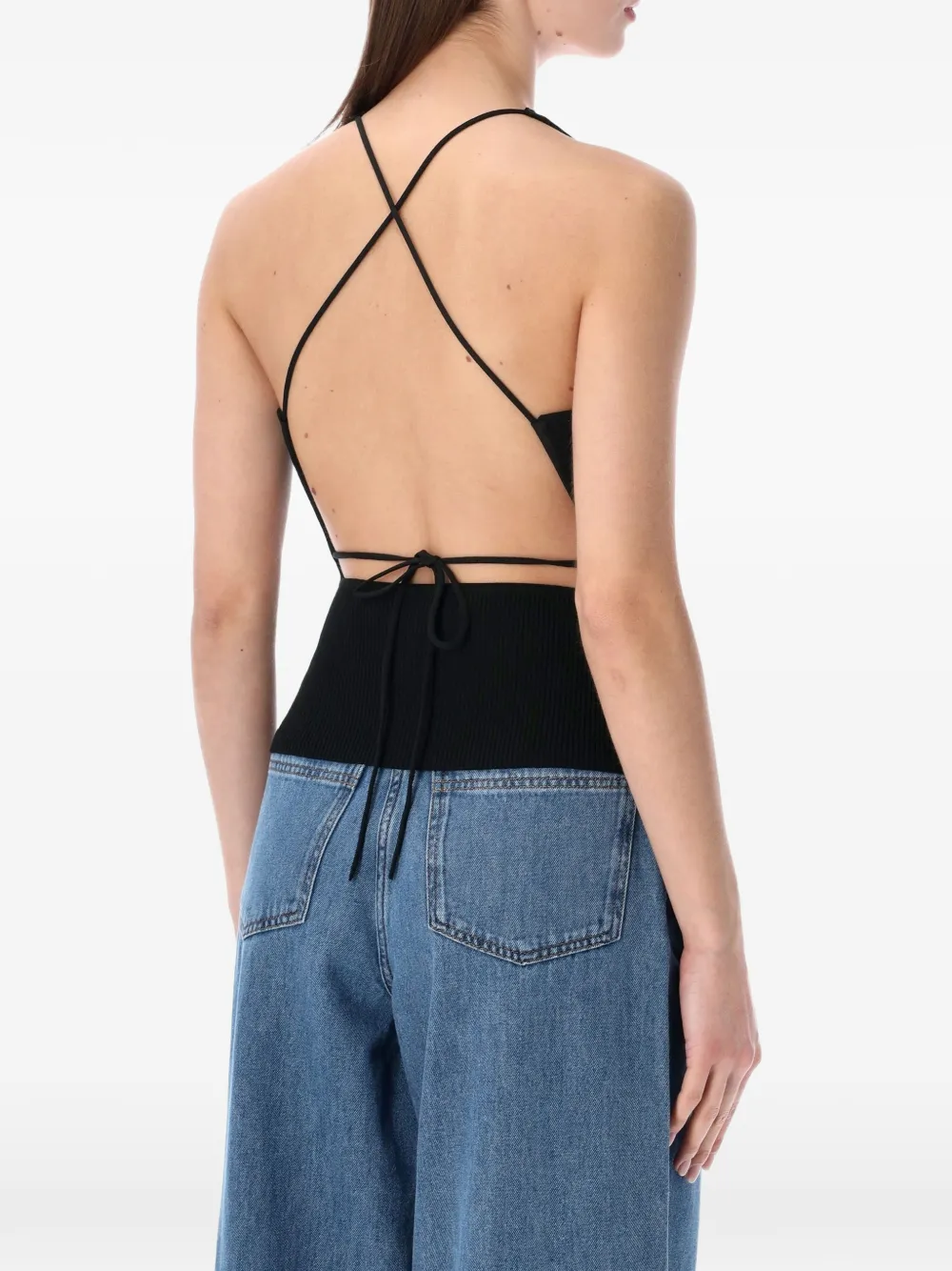  Sessùn Lygia Open-back Top - Black 