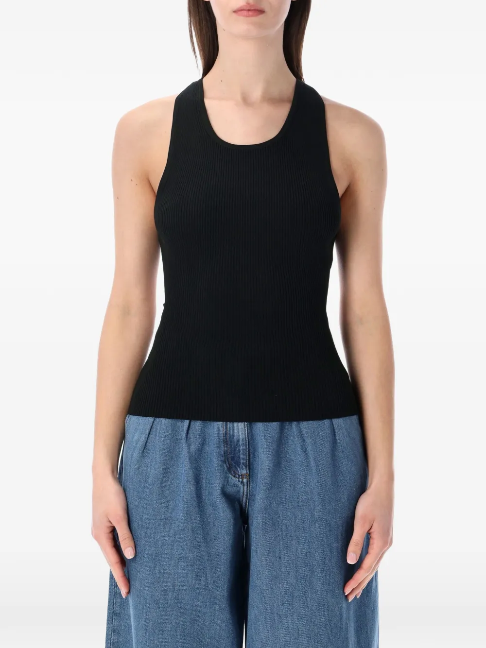 Sessùn Lygia open-back top - Nero