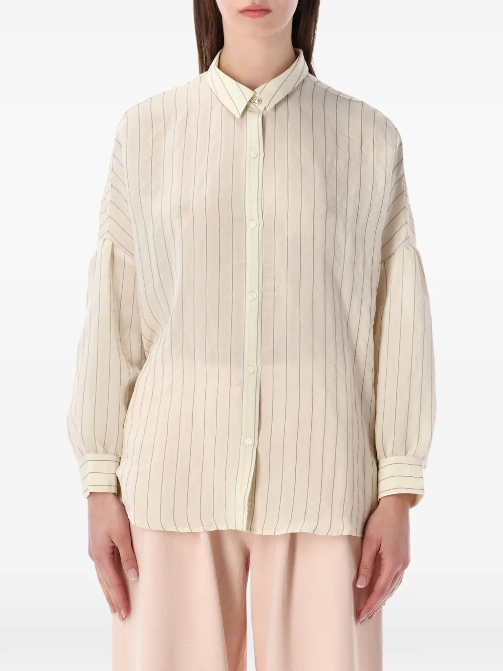 Sessùn Botan striped shirt - Toni neutri