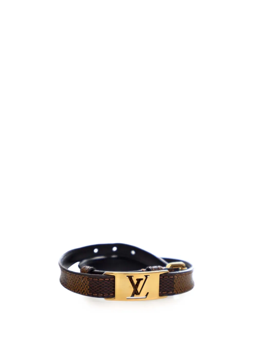 Louis Vuitton Pre-Owned 2012 Damier Ebene Sign It Bracelet costume bracelet - Marrone