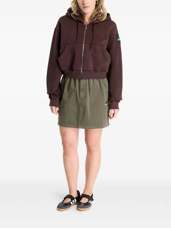 Adidas クロップド パーカー | ブラウン | FARFETCH JP