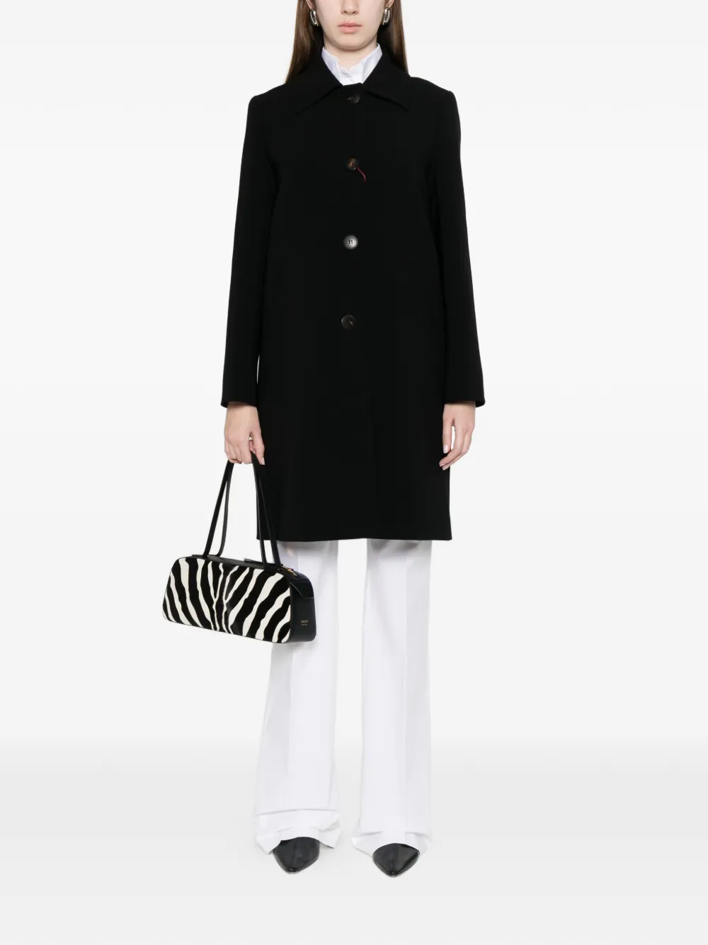  Max Mara Tailored Knee-length Coat - Black 