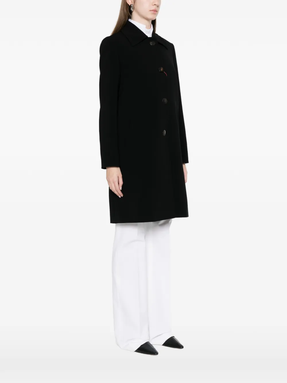  Max Mara Tailored Knee-length Coat - Black 