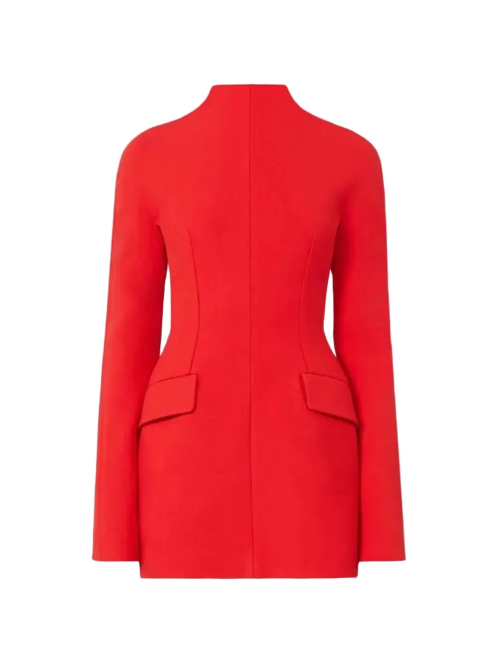 Sportmax Tefrite high-neck flap-pocket dress - Rosso
