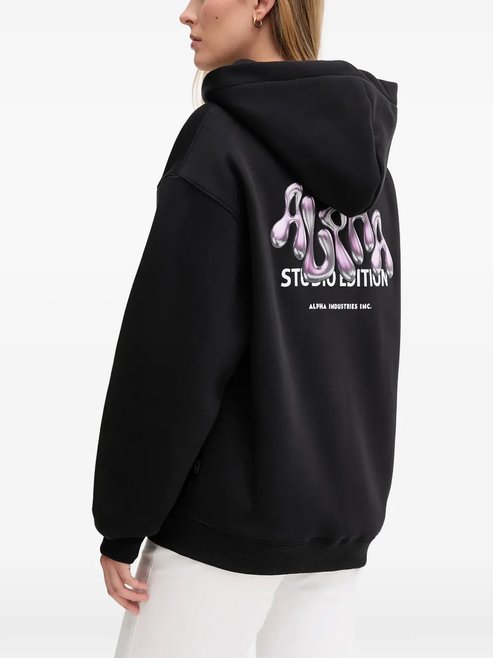 Alpha Industries Studio Edition hoodie Zwart