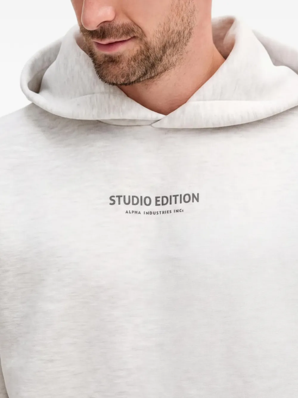 Alpha Industries Hoodie met print Grijs