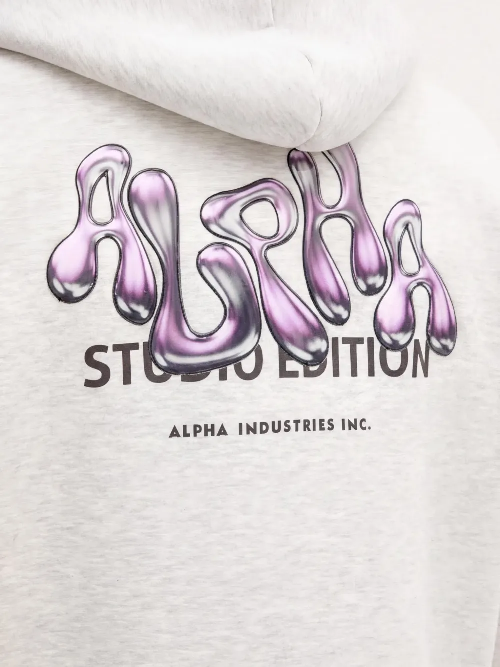 Alpha Industries Hoodie met print Grijs