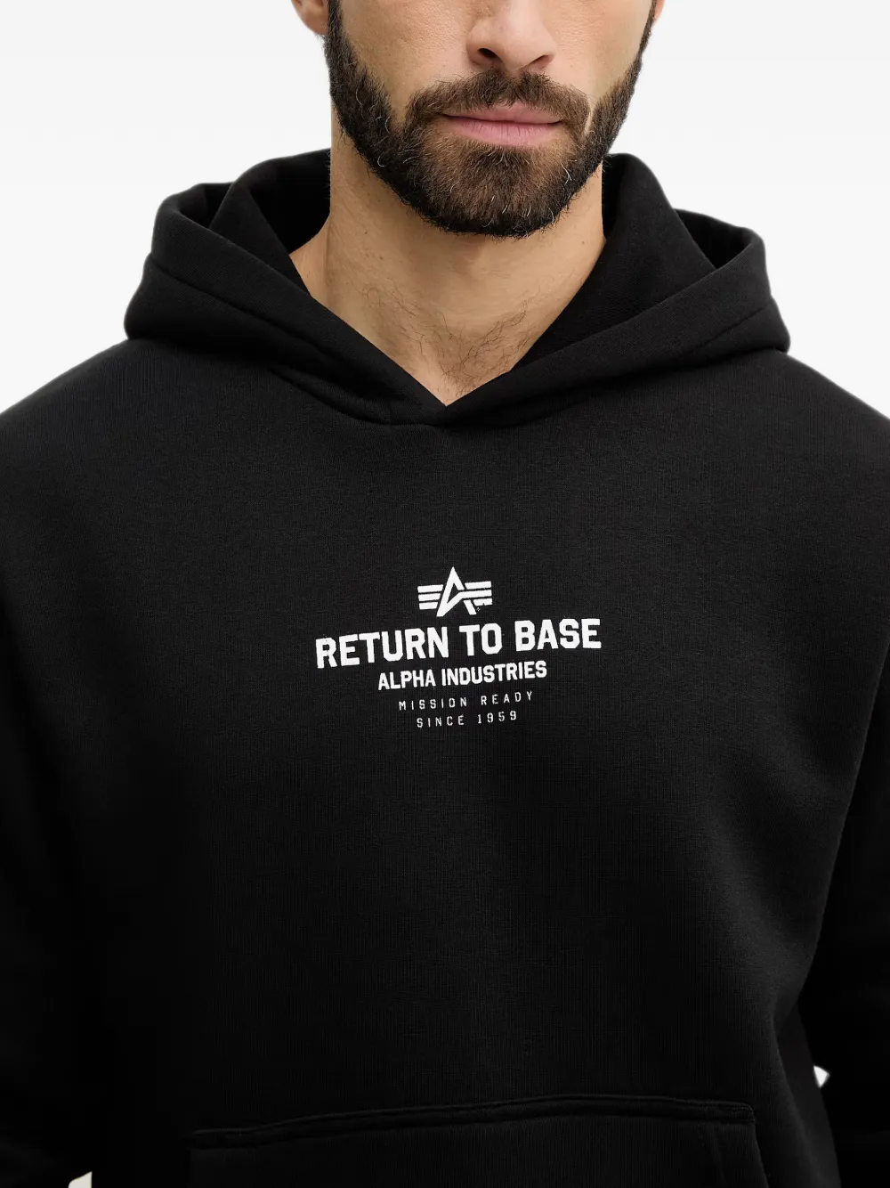 Alpha Industries Return To Base hoodie Zwart