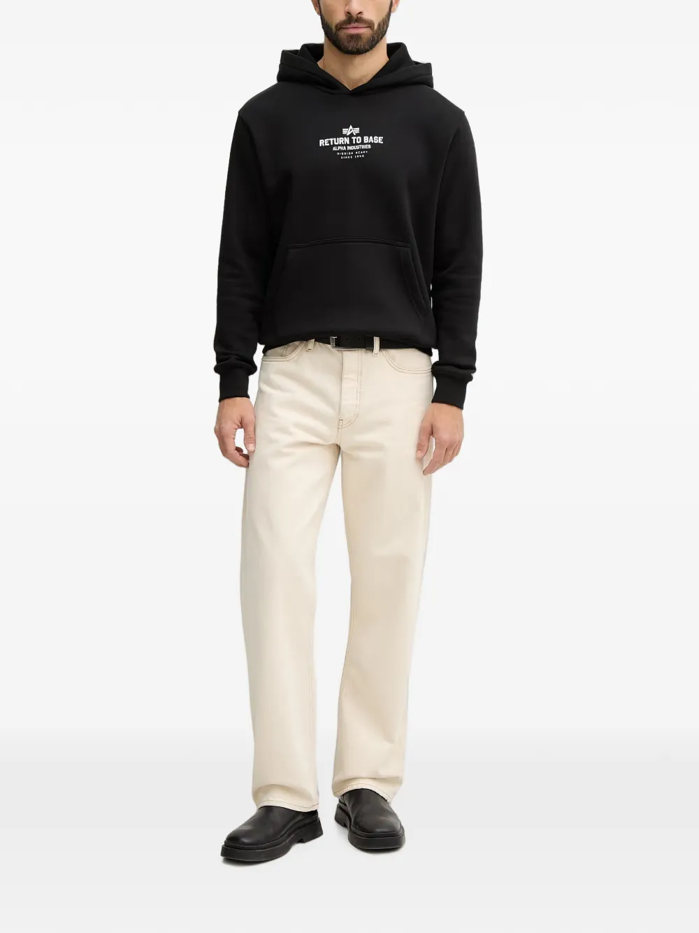 Alpha Industries Return To Base hoodie Zwart