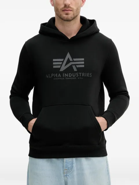 Alpha Industries logo-print pouch-pocket hoodie