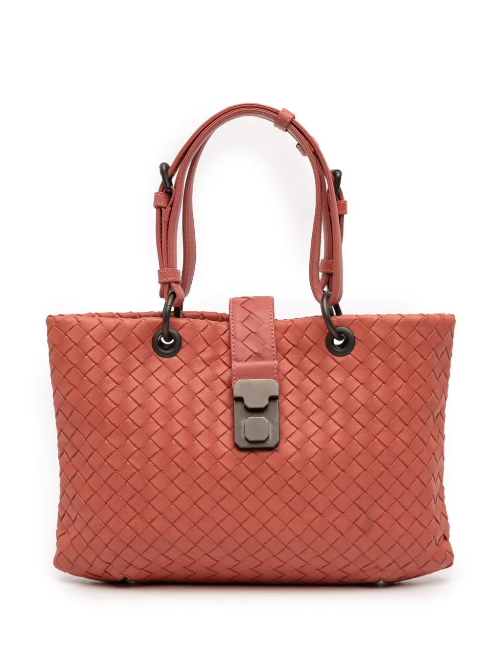 Bottega Veneta Pre-Owned 2012-2025 Small Nappa Intrecciato Capri handbag - Orange