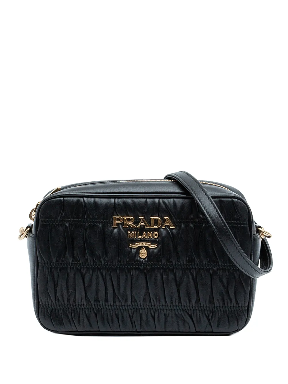 Prada Pre-Owned 2010-2025 Nappa Gaufre Camera Bag crossbody bag - Nero