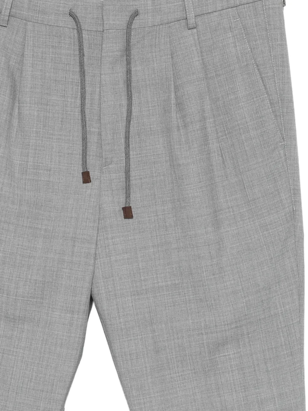 Brunello Cucinelli Plooibroek met trekkoord Grijs