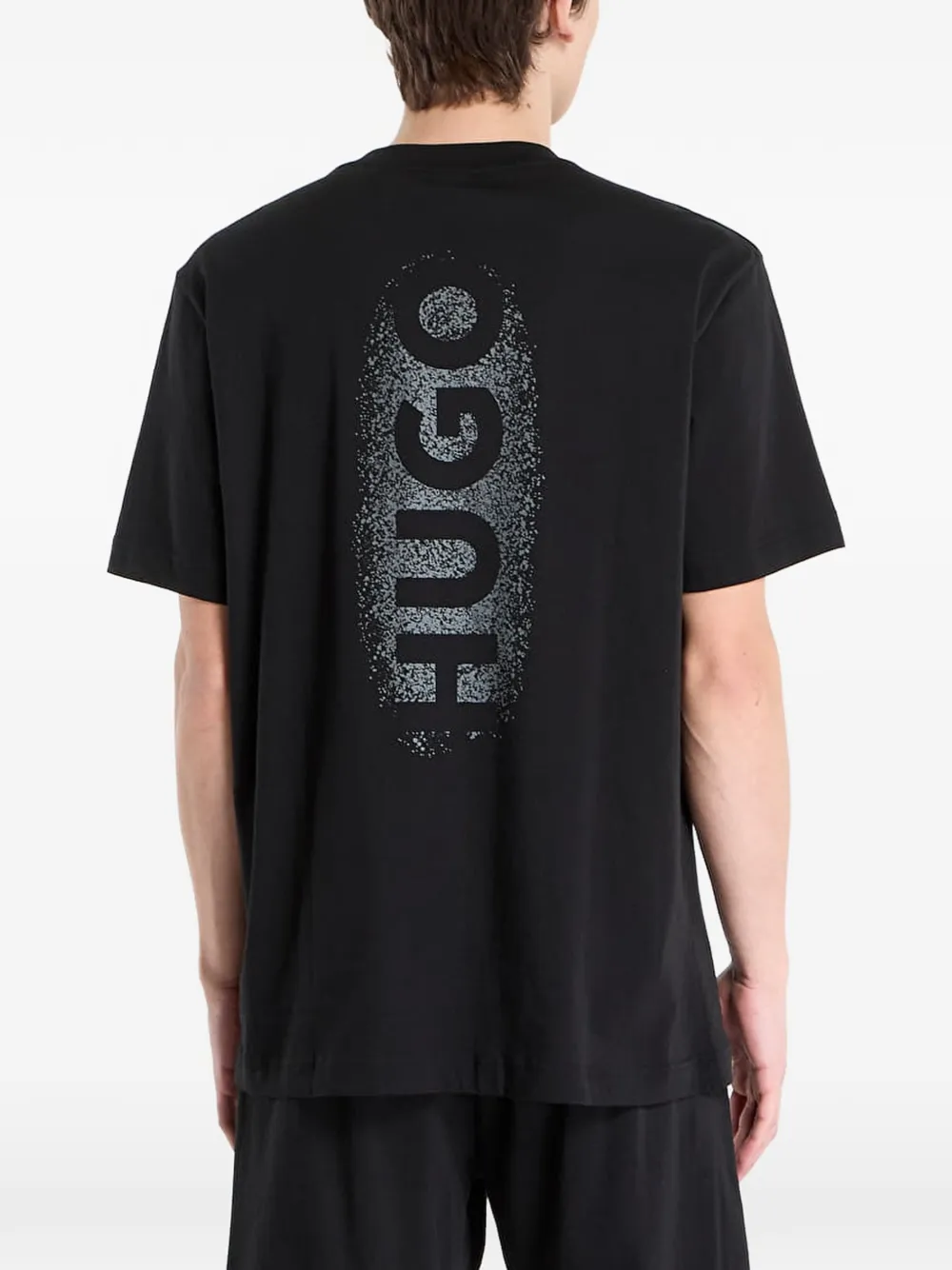 HUGO T-shirt met logoprint Zwart