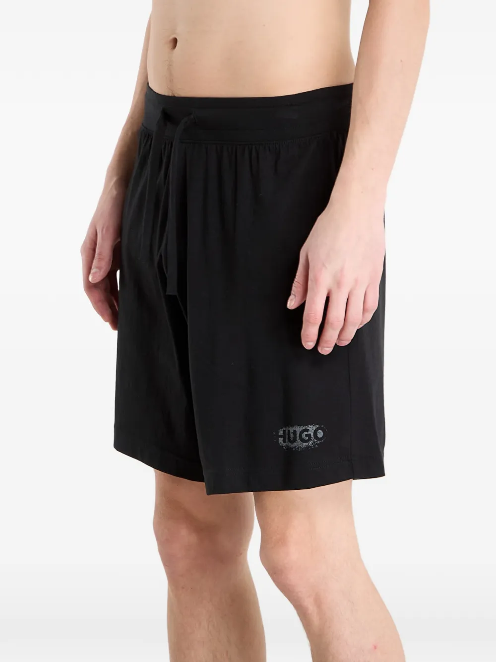 HUGO Spray shorts Zwart