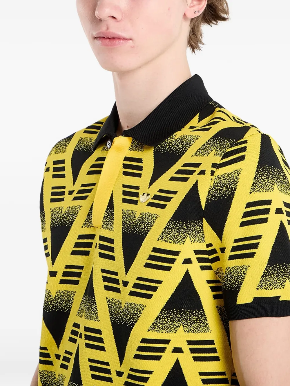 adidas Poloshirt met patroon Geel
