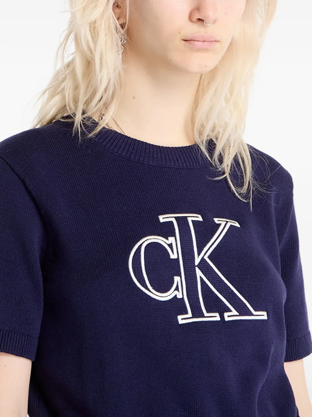 Calvin Klein Jeans logo-print Top | Purple | FARFETCH