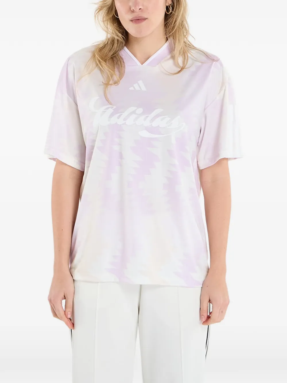 adidas V-neck T-shirt - Rosa