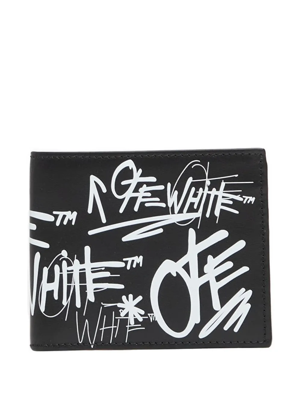 Off-White logo-detail bifold wallet - Nero