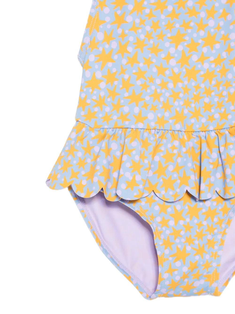 Stella McCartney Kids Badpak met sterrenprint en ruches Blauw