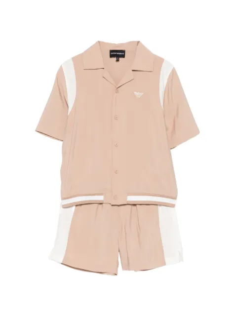 Emporio Armani Kids logo-embroidered shorts set