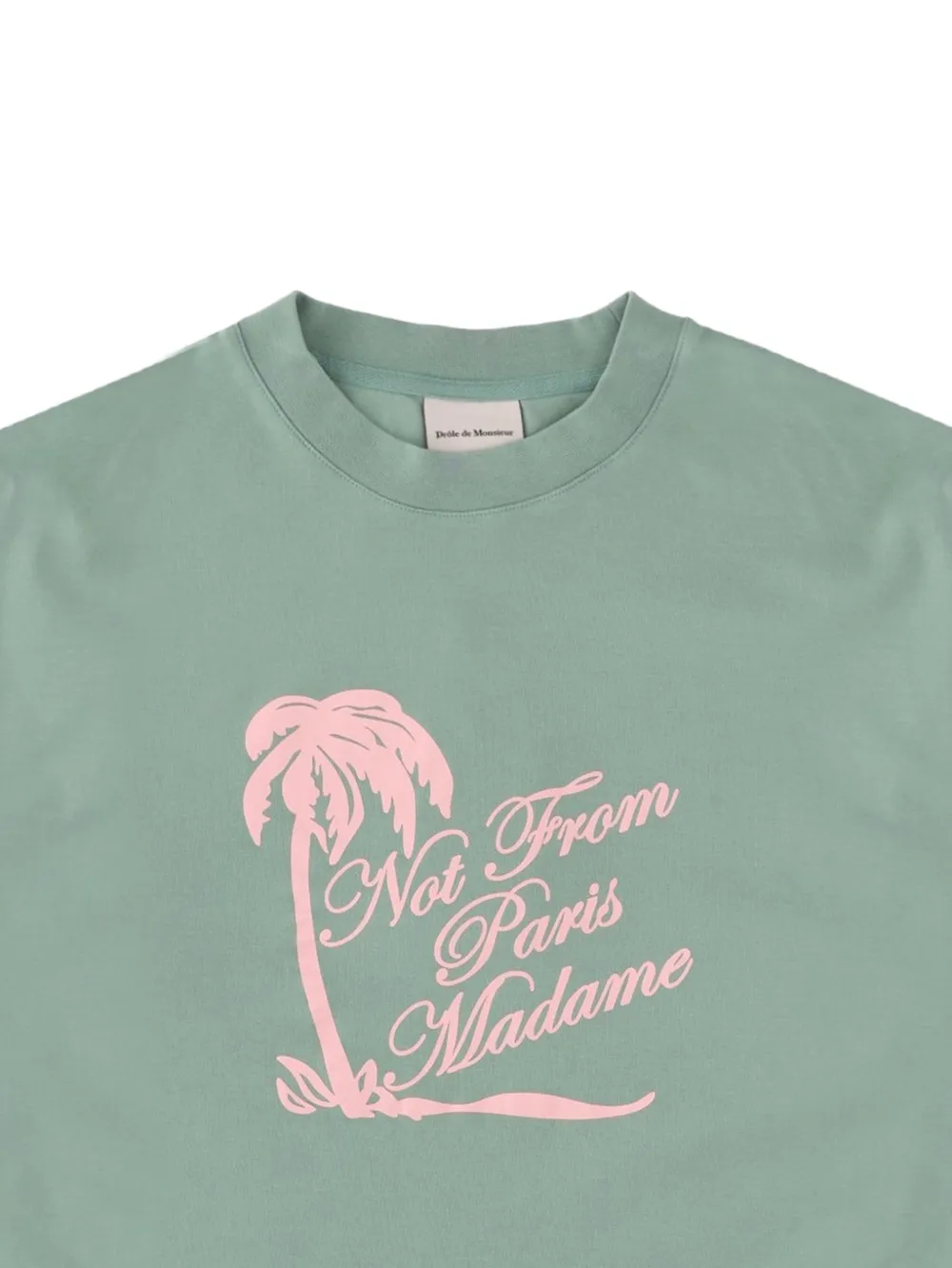 Drôle De Monsieur T-shirt met palmprint Groen