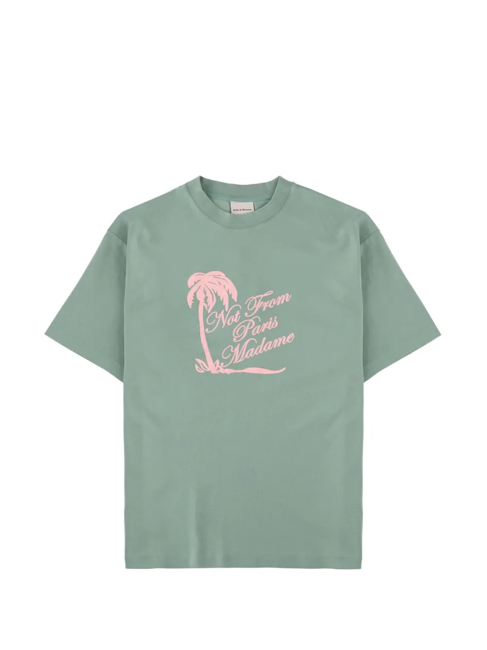 Drôle De Monsieur palm-tree print T-shirt - Verde