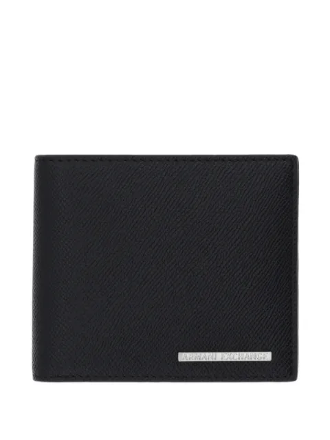 Armani Exchange logo-plaque bi-fold wallet
