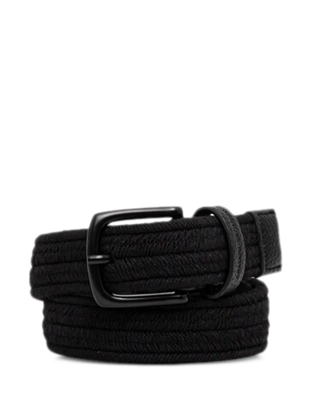 Armani Exchange woven texture belt - Nero