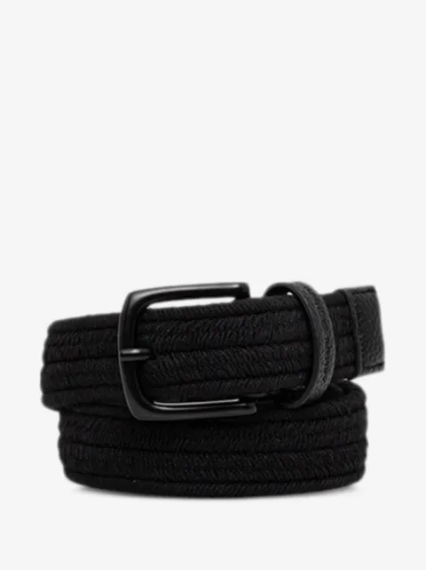 Armani Exchange حزام منسوج بملمس مميز