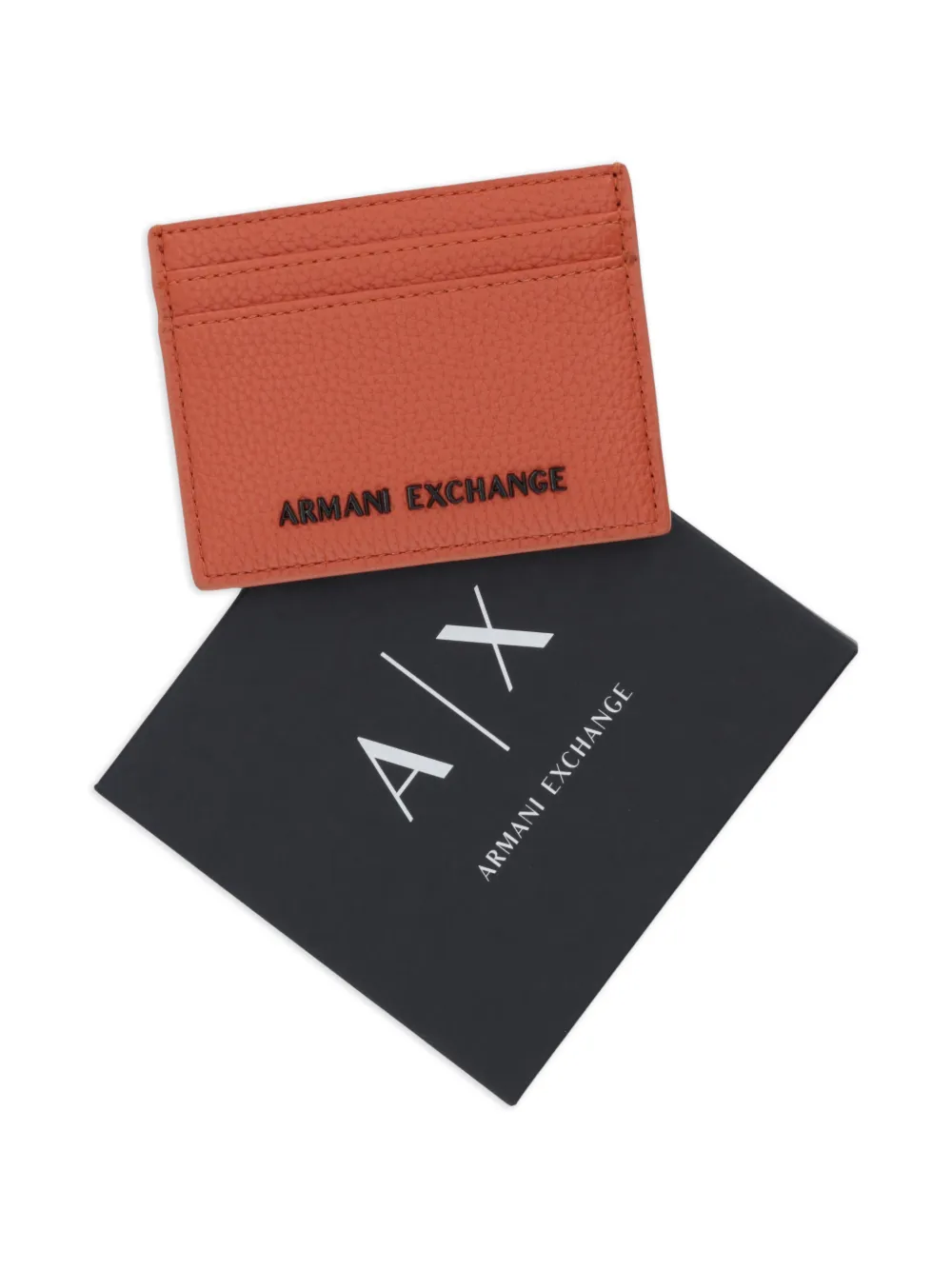 Armani Exchange Madrid pasjeshouder met logoplakkaat Oranje
