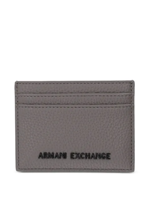 Armani Exchange logo-plaque cardholder