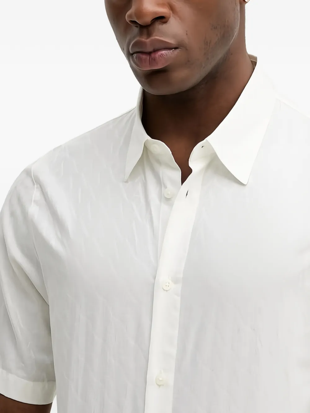 Armani Exchange Overhemd met knopen en patroon Wit
