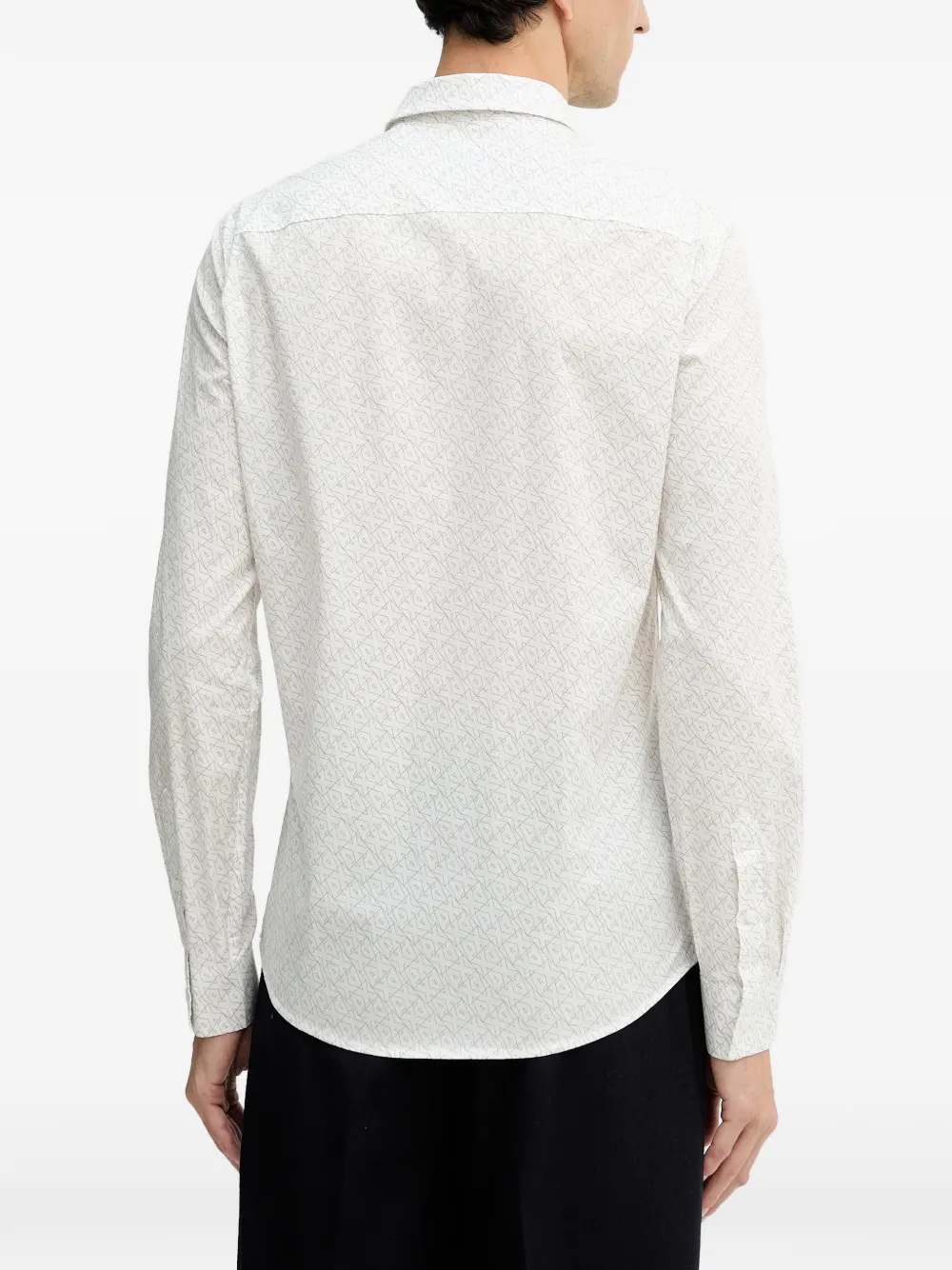 Armani Exchange Overhemd met patroon Wit