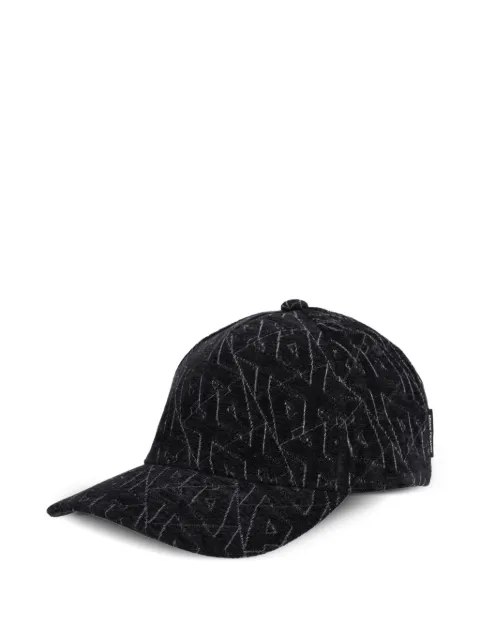 Armani Exchange logo-pattern baseball cap
