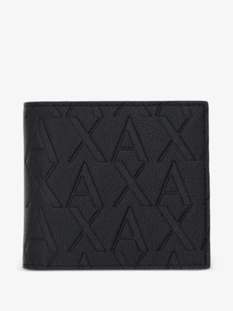 Armani Exchange monogram-embossed bi-fold wallet
