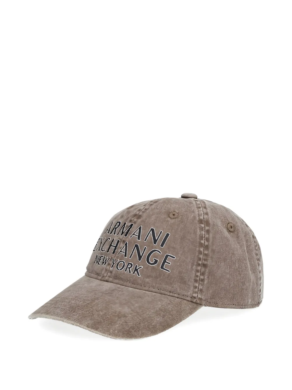 Armani Exchange Logo Detail Cap In Brown